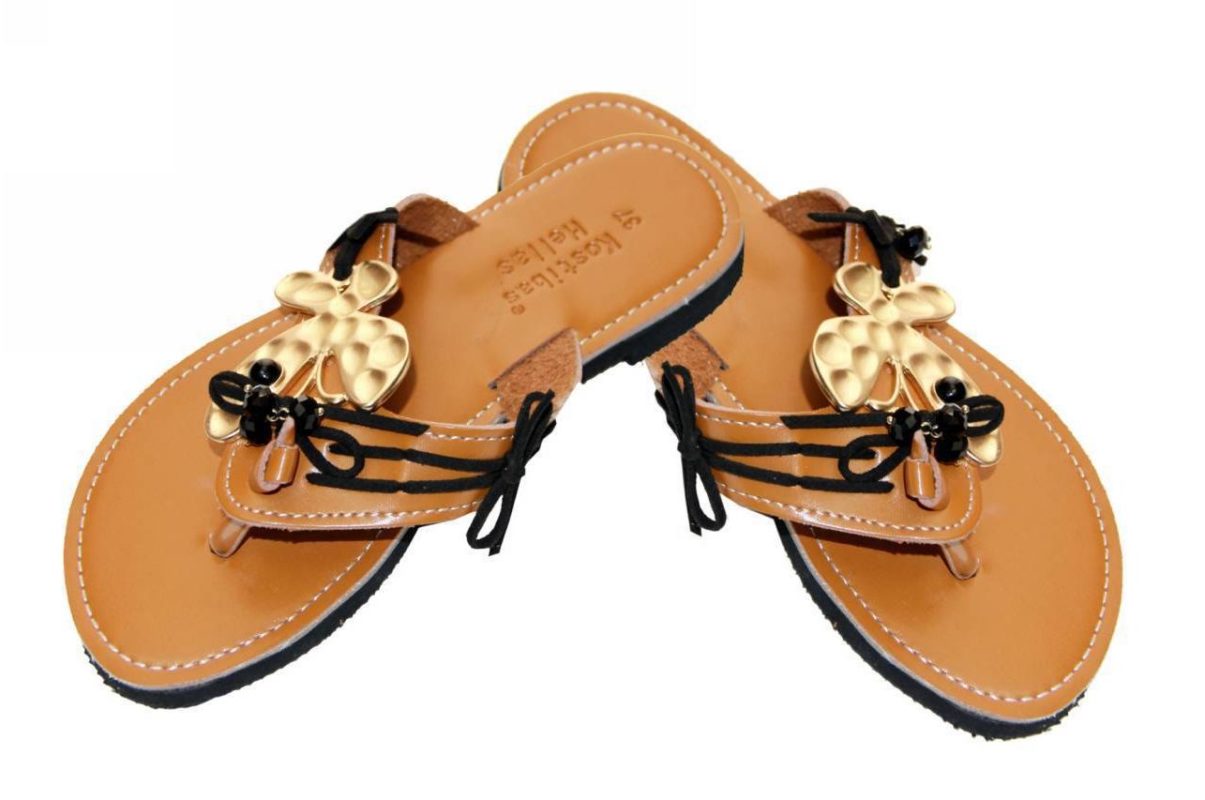 bugola leather flat sandals